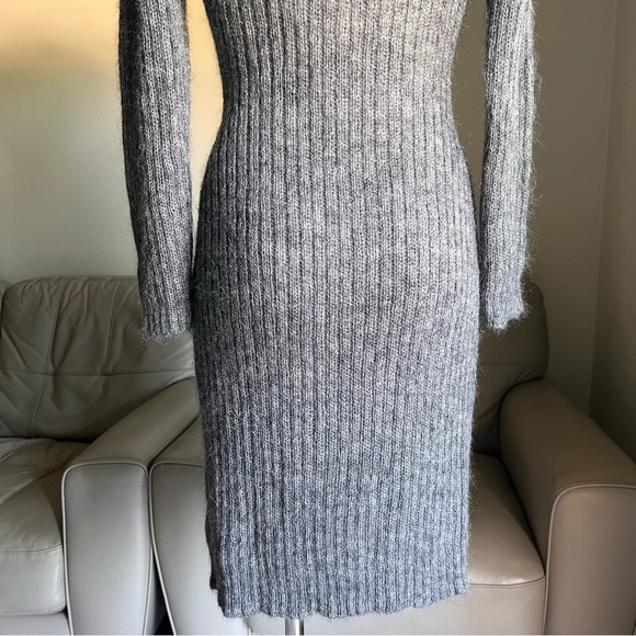 Moda International Italian Sz XS Mohair Blend Cable Knit Long Buttoned Cardigan - Picture 15 of 17